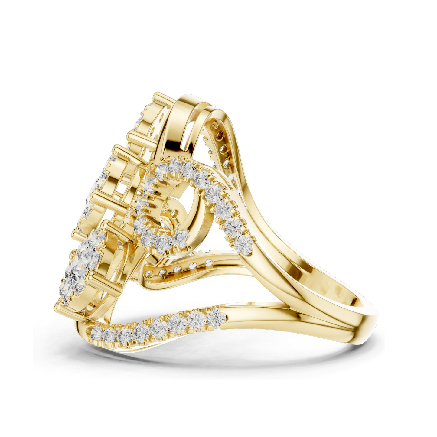 1.298 CT Lab Diamond Ladies Ring | VVS-VS Clarity | CVD Diamond | 18KT, 14KT, 10KT Gold & 925 Silver | Rose, Yellow, White Gold & Moissanite Options