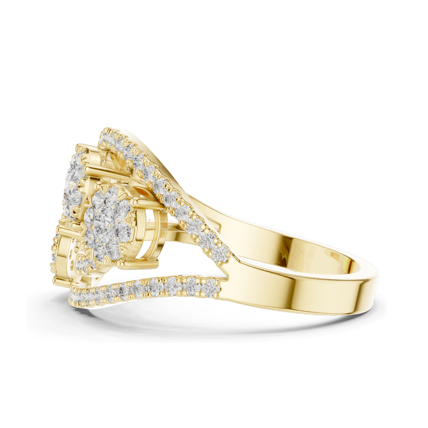 0.655 CT Lab Diamond Ladies Ring | VVS-VS Clarity, EF Color | 18KT, 14KT, 10KT Gold & 925 Silver | Rose, Yellow, White Gold & Moissanite Options