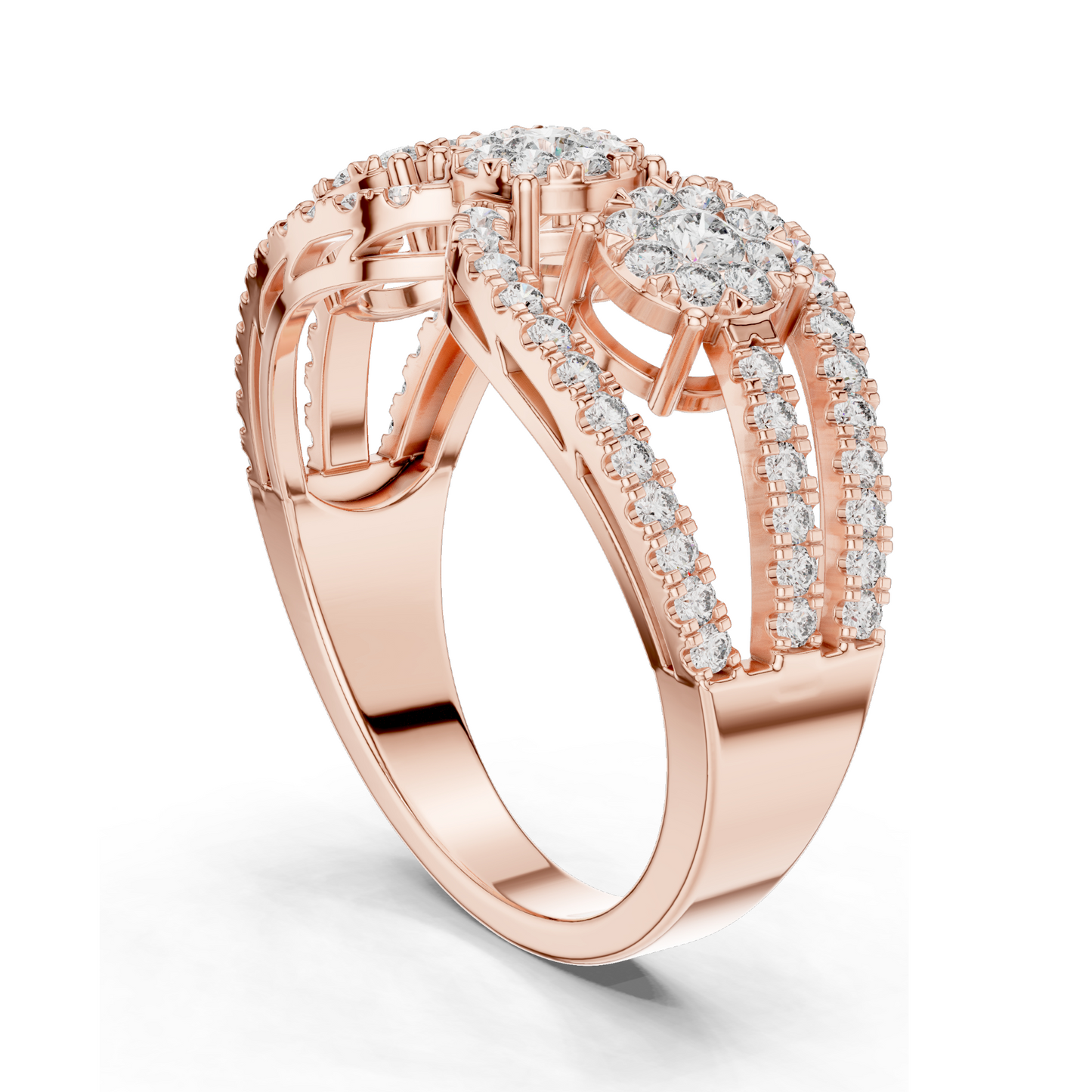 Lab-Grown Diamond Ring for Women | 0.75 CT VVS-VS EF Clarity | 18KT, 14KT, 10KT Gold & 925 Silver | Rose, Yellow, White Gold & Moissanite Options