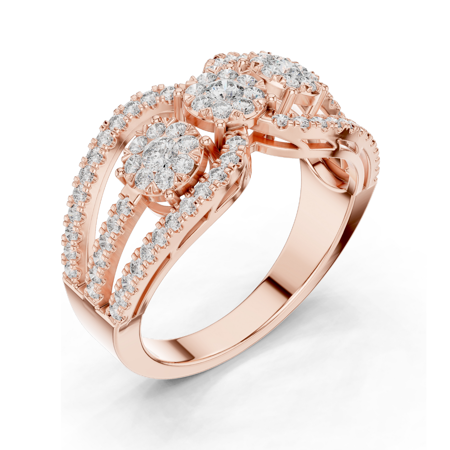 Lab-Grown Diamond Ring for Women | 0.75 CT VVS-VS EF Clarity | 18KT, 14KT, 10KT Gold & 925 Silver | Rose, Yellow, White Gold & Moissanite Options