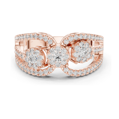 Lab-Grown Diamond Ring for Women | 0.75 CT VVS-VS EF Clarity | 18KT, 14KT, 10KT Gold & 925 Silver | Rose, Yellow, White Gold & Moissanite Options