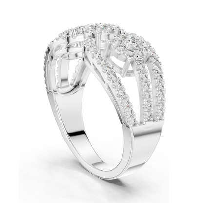 Lab-Grown Diamond Ring for Women | 0.75 CT VVS-VS EF Clarity | 18KT, 14KT, 10KT Gold & 925 Silver | Rose, Yellow, White Gold & Moissanite Options