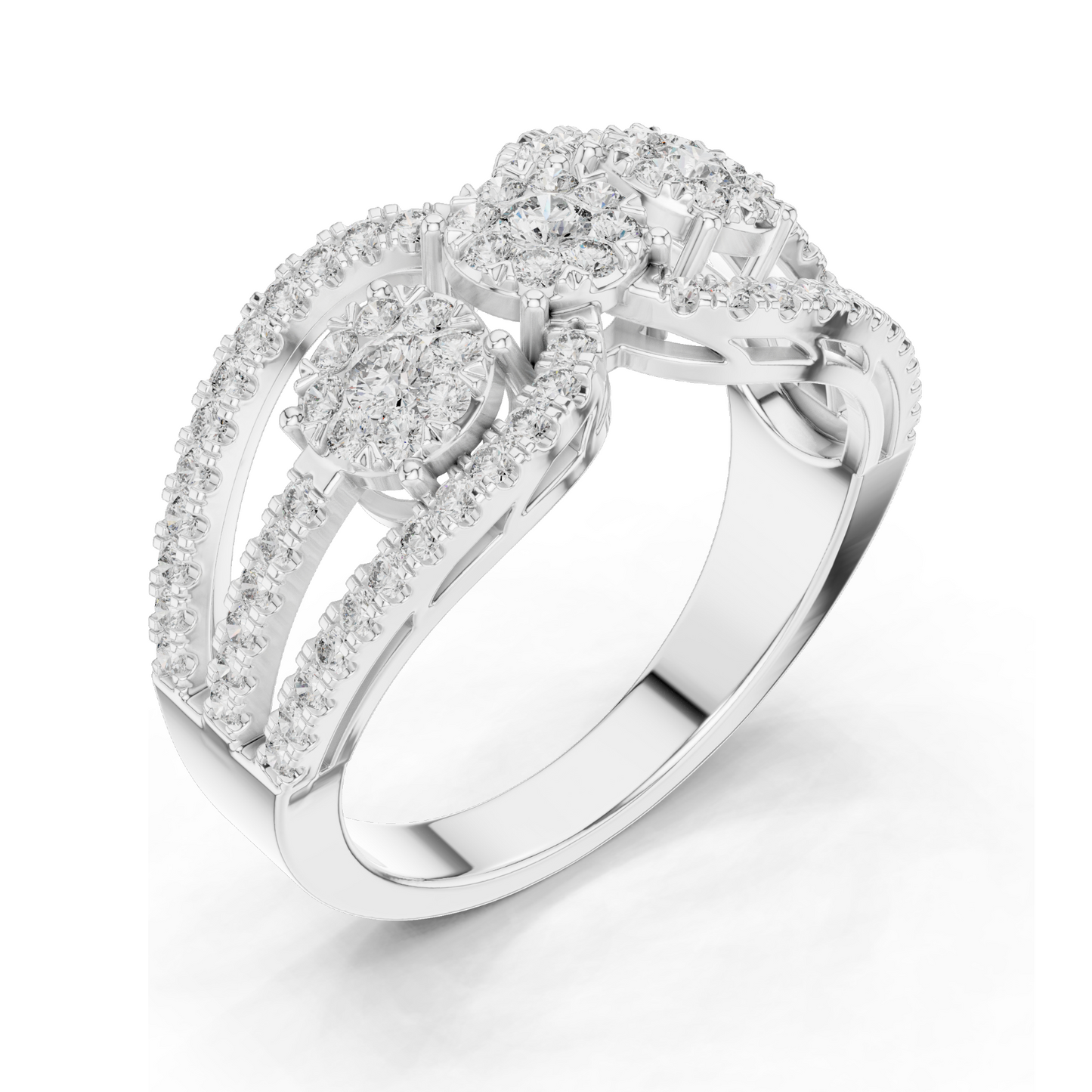 Lab-Grown Diamond Ring for Women | 0.75 CT VVS-VS EF Clarity | 18KT, 14KT, 10KT Gold & 925 Silver | Rose, Yellow, White Gold & Moissanite Options