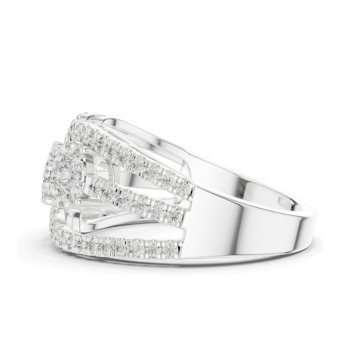 Lab-Grown Diamond Ring for Women | 0.75 CT VVS-VS EF Clarity | 18KT, 14KT, 10KT Gold & 925 Silver | Rose, Yellow, White Gold & Moissanite Options