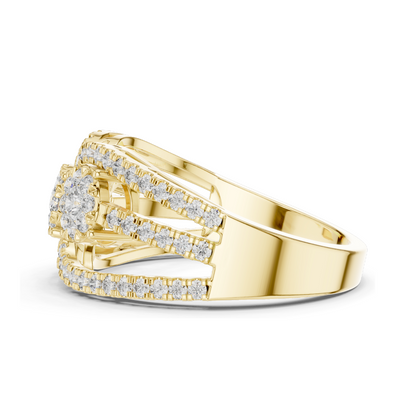 Lab-Grown Diamond Ring for Women | 0.75 CT VVS-VS EF Clarity | 18KT, 14KT, 10KT Gold & 925 Silver | Rose, Yellow, White Gold & Moissanite Options
