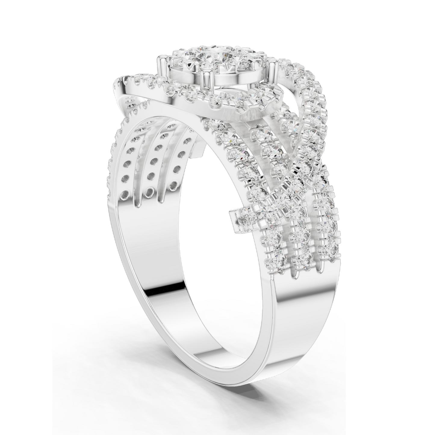 0.952 CT Lab Diamond Ring for Women | VVS-VS EF Clarity | 18KT, 14KT, 10KT Gold & 925 Silver | Rose, Yellow, White Gold & Moissanite Options