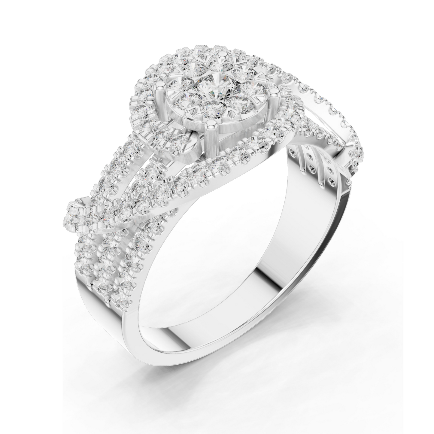 0.952 CT Lab Diamond Ring for Women | VVS-VS EF Clarity | 18KT, 14KT, 10KT Gold & 925 Silver | Rose, Yellow, White Gold & Moissanite Options