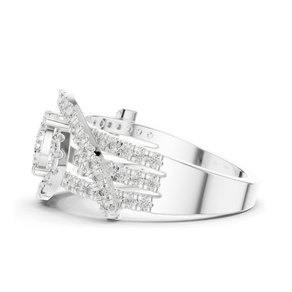 0.952 CT Lab Diamond Ring for Women | VVS-VS EF Clarity | 18KT, 14KT, 10KT Gold & 925 Silver | Rose, Yellow, White Gold & Moissanite Options