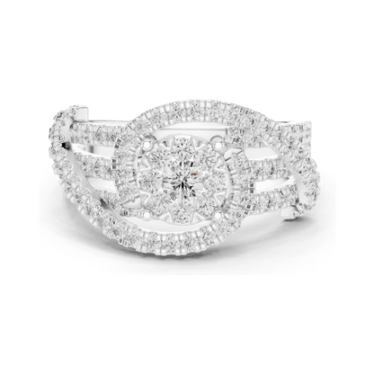 0.952 CT Lab Diamond Ring for Women | VVS-VS EF Clarity | 18KT, 14KT, 10KT Gold & 925 Silver | Rose, Yellow, White Gold & Moissanite Options