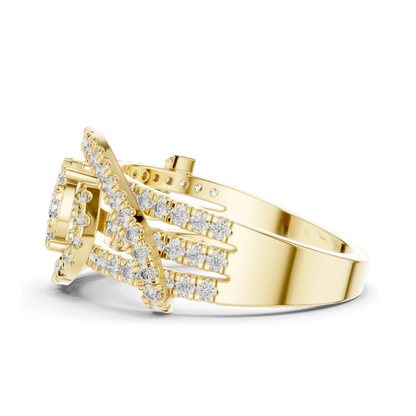 0.952 CT Lab Diamond Ring for Women | VVS-VS EF Clarity | 18KT, 14KT, 10KT Gold & 925 Silver | Rose, Yellow, White Gold & Moissanite Options