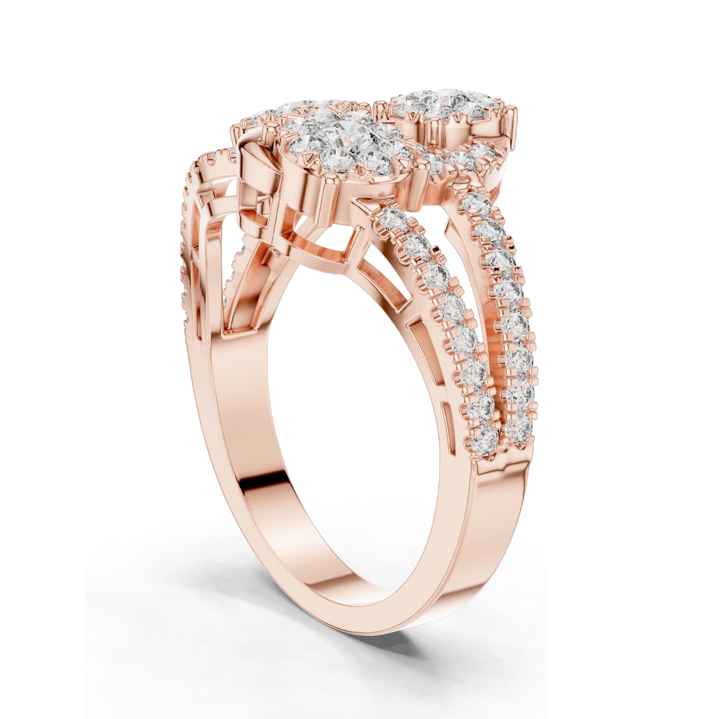 0.778 CT Lab Diamond Ring for Women | VVS-VS EF Clarity | 18KT, 14KT, 10KT Gold & 925 Silver | Rose, Yellow, White Gold & Moissanite Options