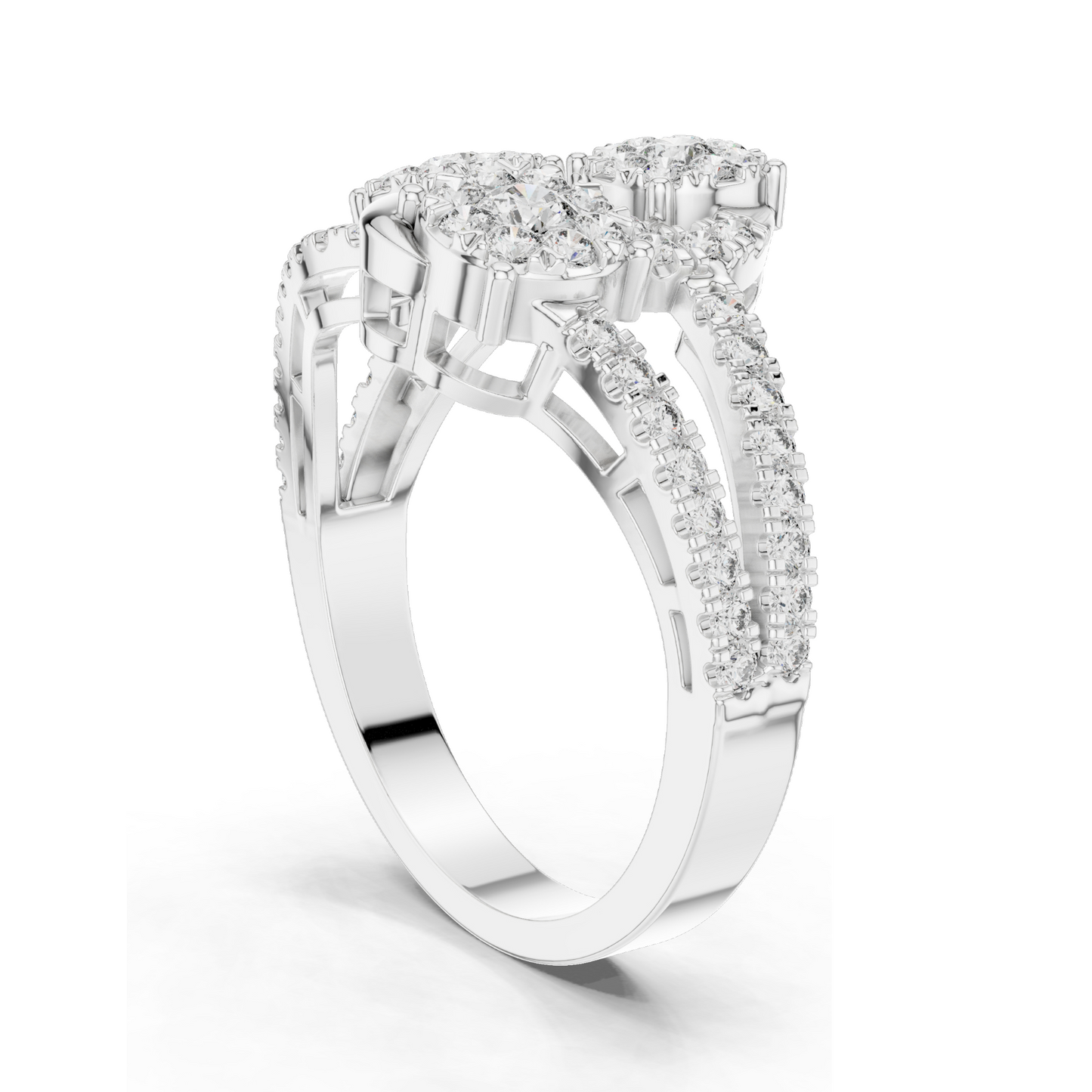 0.778 CT Lab Diamond Ring for Women | VVS-VS EF Clarity | 18KT, 14KT, 10KT Gold & 925 Silver | Rose, Yellow, White Gold & Moissanite Options
