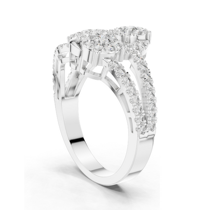 0.778 CT Lab Diamond Ring for Women | VVS-VS EF Clarity | 18KT, 14KT, 10KT Gold & 925 Silver | Rose, Yellow, White Gold & Moissanite Options