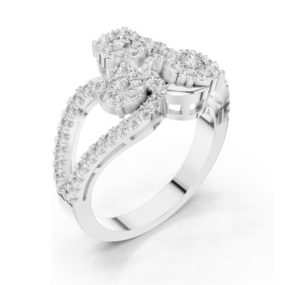 0.778 CT Lab Diamond Ring for Women | VVS-VS EF Clarity | 18KT, 14KT, 10KT Gold & 925 Silver | Rose, Yellow, White Gold & Moissanite Options