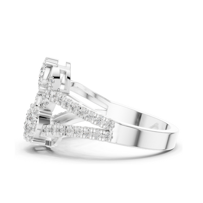 0.778 CT Lab Diamond Ring for Women | VVS-VS EF Clarity | 18KT, 14KT, 10KT Gold & 925 Silver | Rose, Yellow, White Gold & Moissanite Options