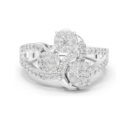 0.778 CT Lab Diamond Ring for Women | VVS-VS EF Clarity | 18KT, 14KT, 10KT Gold & 925 Silver | Rose, Yellow, White Gold & Moissanite Options