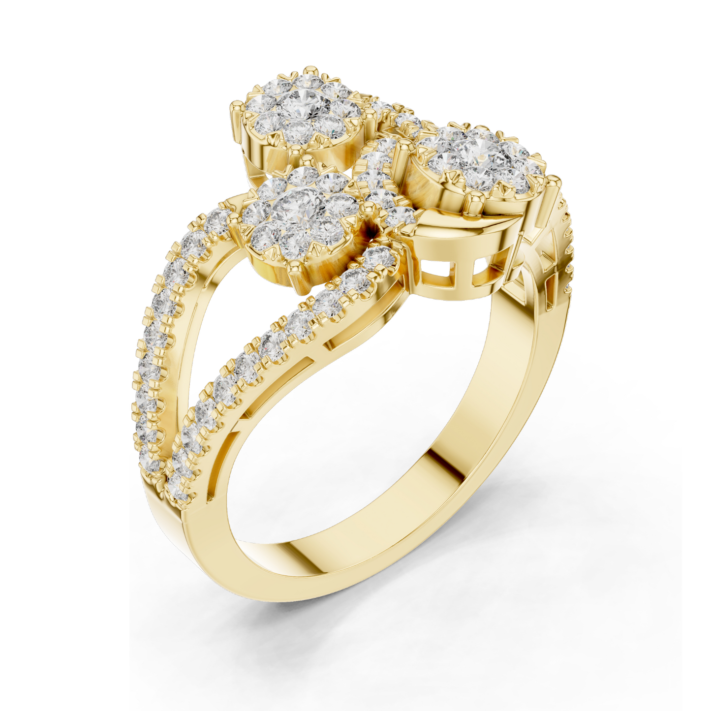 0.778 CT Lab Diamond Ring for Women | VVS-VS EF Clarity | 18KT, 14KT, 10KT Gold & 925 Silver | Rose, Yellow, White Gold & Moissanite Options