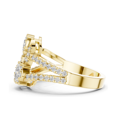0.778 CT Lab Diamond Ring for Women | VVS-VS EF Clarity | 18KT, 14KT, 10KT Gold & 925 Silver | Rose, Yellow, White Gold & Moissanite Options