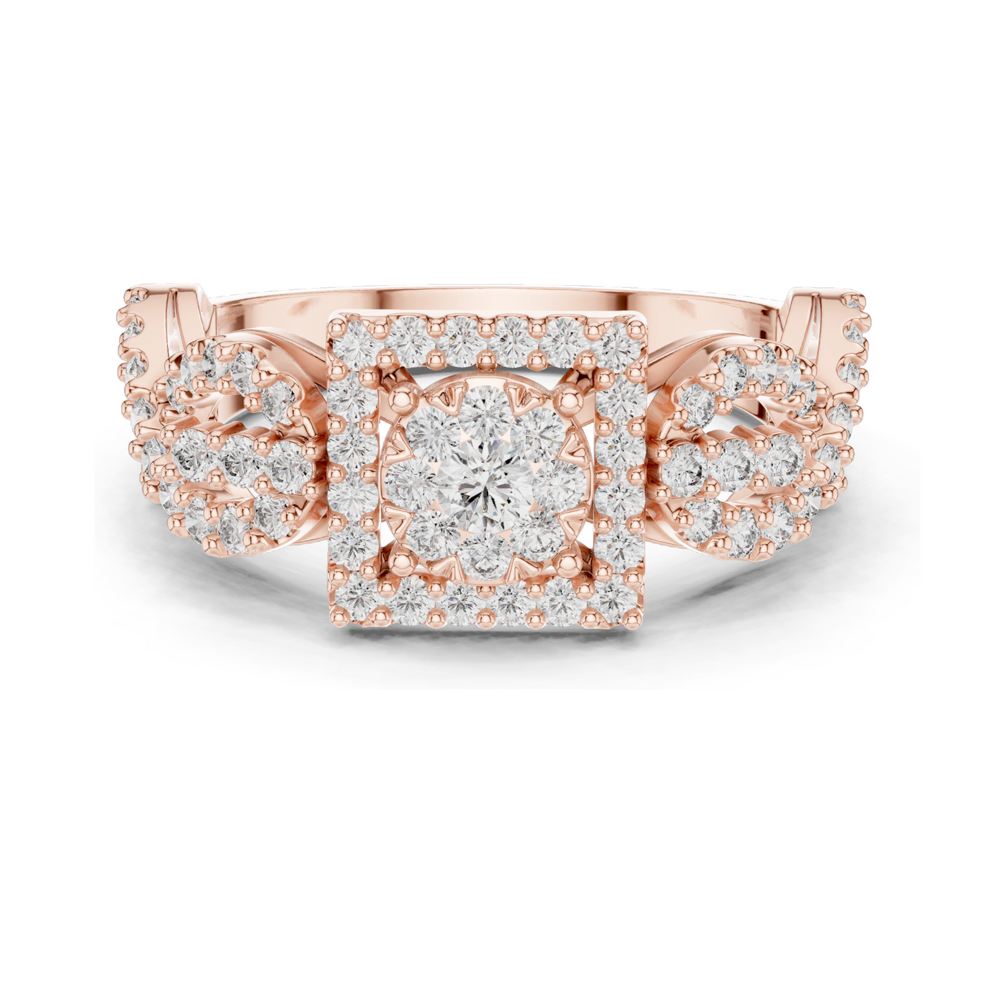 0.728 CT Lab Diamond Ring for Women | VVS-VS EF Clarity | 18KT, 14KT, 10KT Gold & 925 Silver | Rose, Yellow, White Gold & Moissanite Options