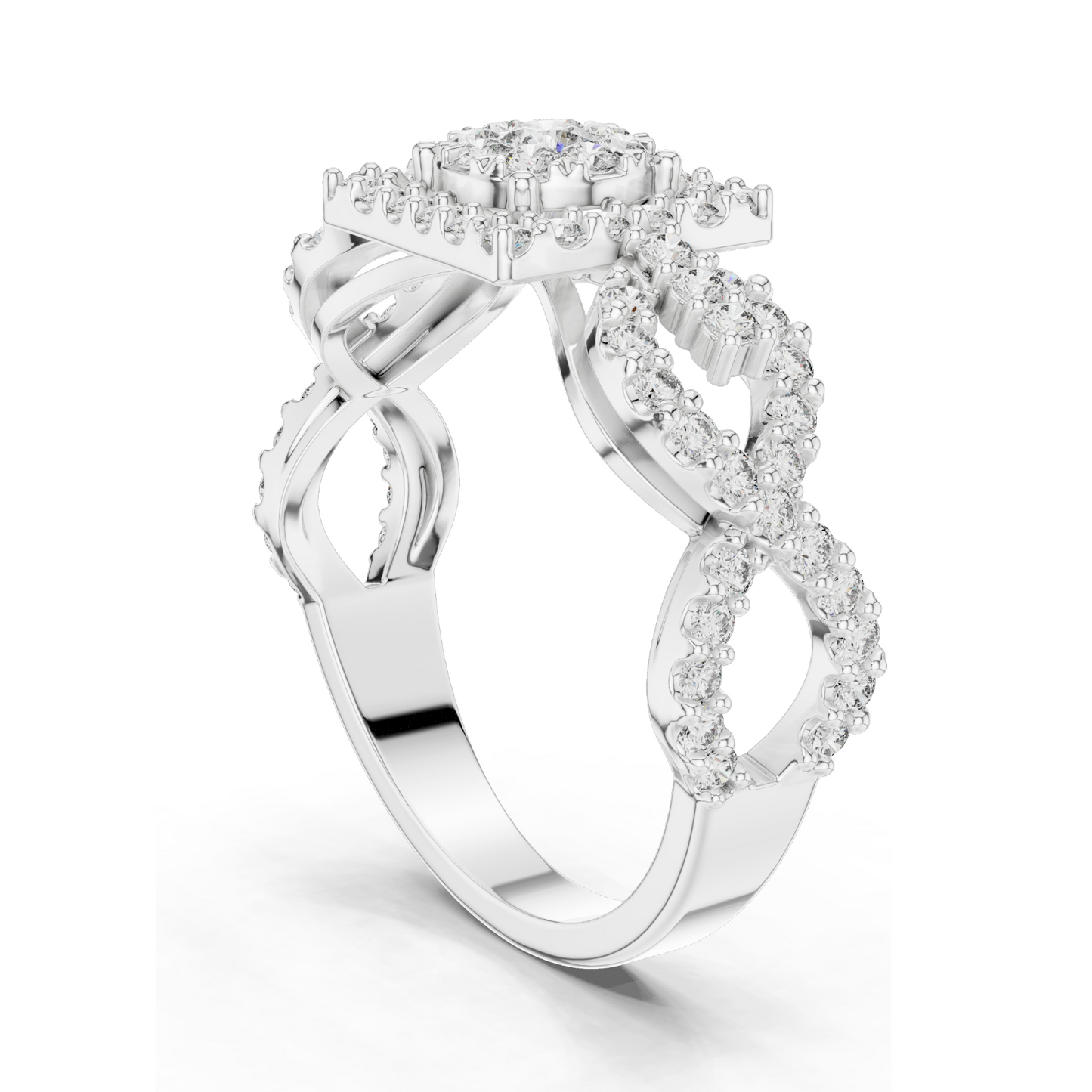 0.728 CT Lab Diamond Ring for Women | VVS-VS EF Clarity | 18KT, 14KT, 10KT Gold & 925 Silver | Rose, Yellow, White Gold & Moissanite Options