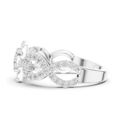 0.728 CT Lab Diamond Ring for Women | VVS-VS EF Clarity | 18KT, 14KT, 10KT Gold & 925 Silver | Rose, Yellow, White Gold & Moissanite Options