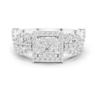 0.728 CT Lab Diamond Ring for Women | VVS-VS EF Clarity | 18KT, 14KT, 10KT Gold & 925 Silver | Rose, Yellow, White Gold & Moissanite Options