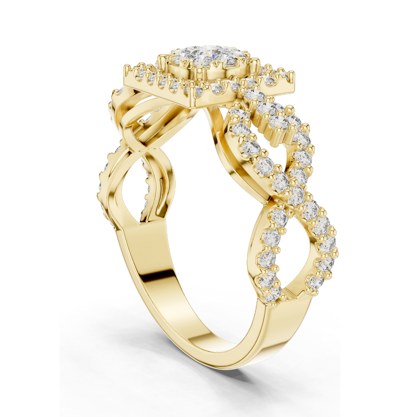 0.728 CT Lab Diamond Ring for Women | VVS-VS EF Clarity | 18KT, 14KT, 10KT Gold & 925 Silver | Rose, Yellow, White Gold & Moissanite Options