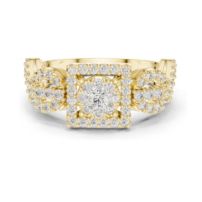 0.728 CT Lab Diamond Ring for Women | VVS-VS EF Clarity | 18KT, 14KT, 10KT Gold & 925 Silver | Rose, Yellow, White Gold & Moissanite Options