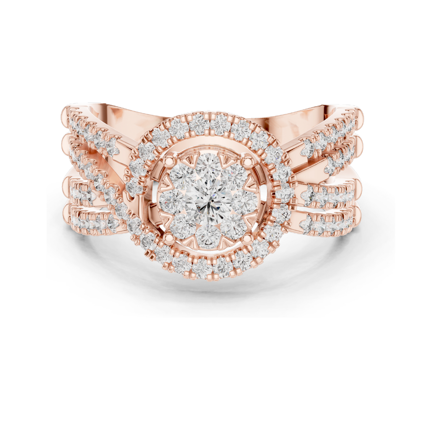 0.816 CT Lab Diamond Ladies Ring | VVS-VS EF Clarity | 18KT, 14KT, 10KT Gold & 925 Silver | Rose, Yellow, White Gold & Moissanite Options