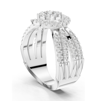 0.816 CT Lab Diamond Ladies Ring | VVS-VS EF Clarity | 18KT, 14KT, 10KT Gold & 925 Silver | Rose, Yellow, White Gold & Moissanite Options