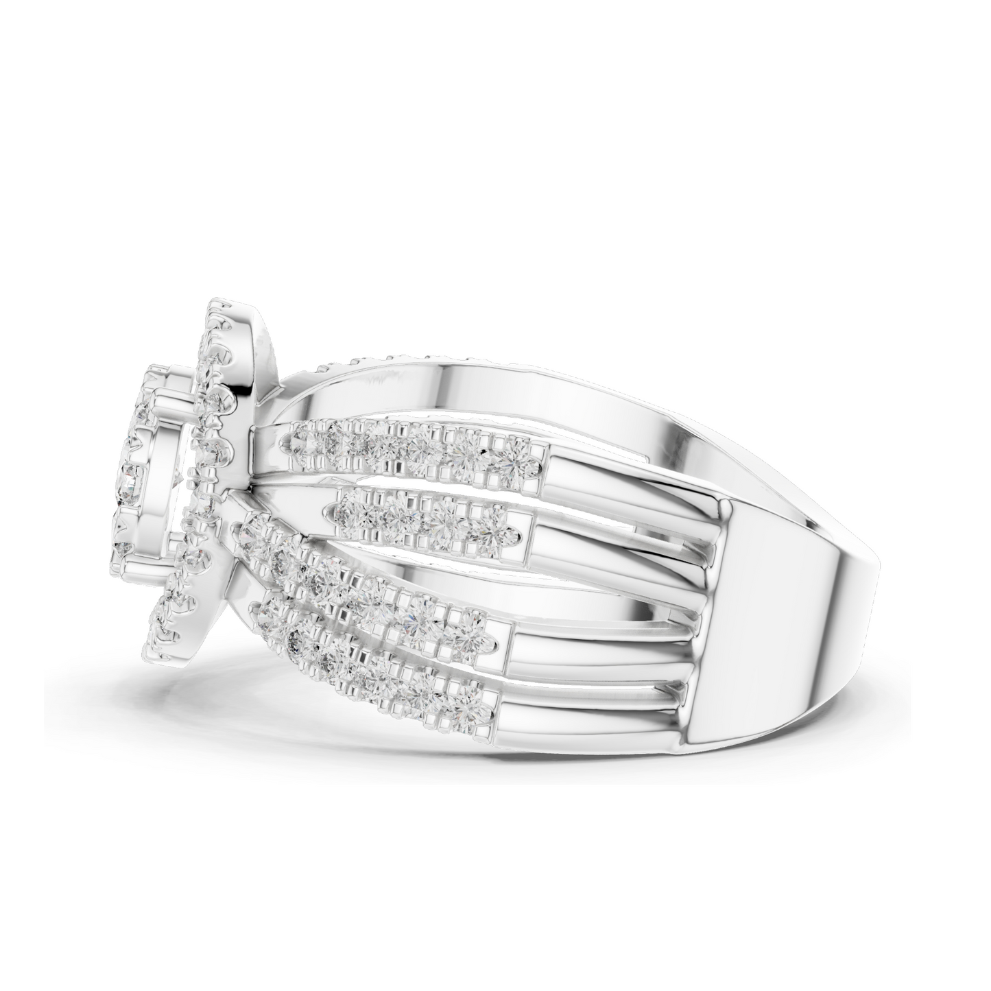 0.816 CT Lab Diamond Ladies Ring | VVS-VS EF Clarity | 18KT, 14KT, 10KT Gold & 925 Silver | Rose, Yellow, White Gold & Moissanite Options
