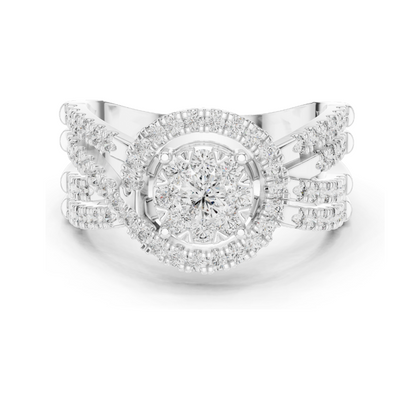 0.816 CT Lab Diamond Ladies Ring | VVS-VS EF Clarity | 18KT, 14KT, 10KT Gold & 925 Silver | Rose, Yellow, White Gold & Moissanite Options