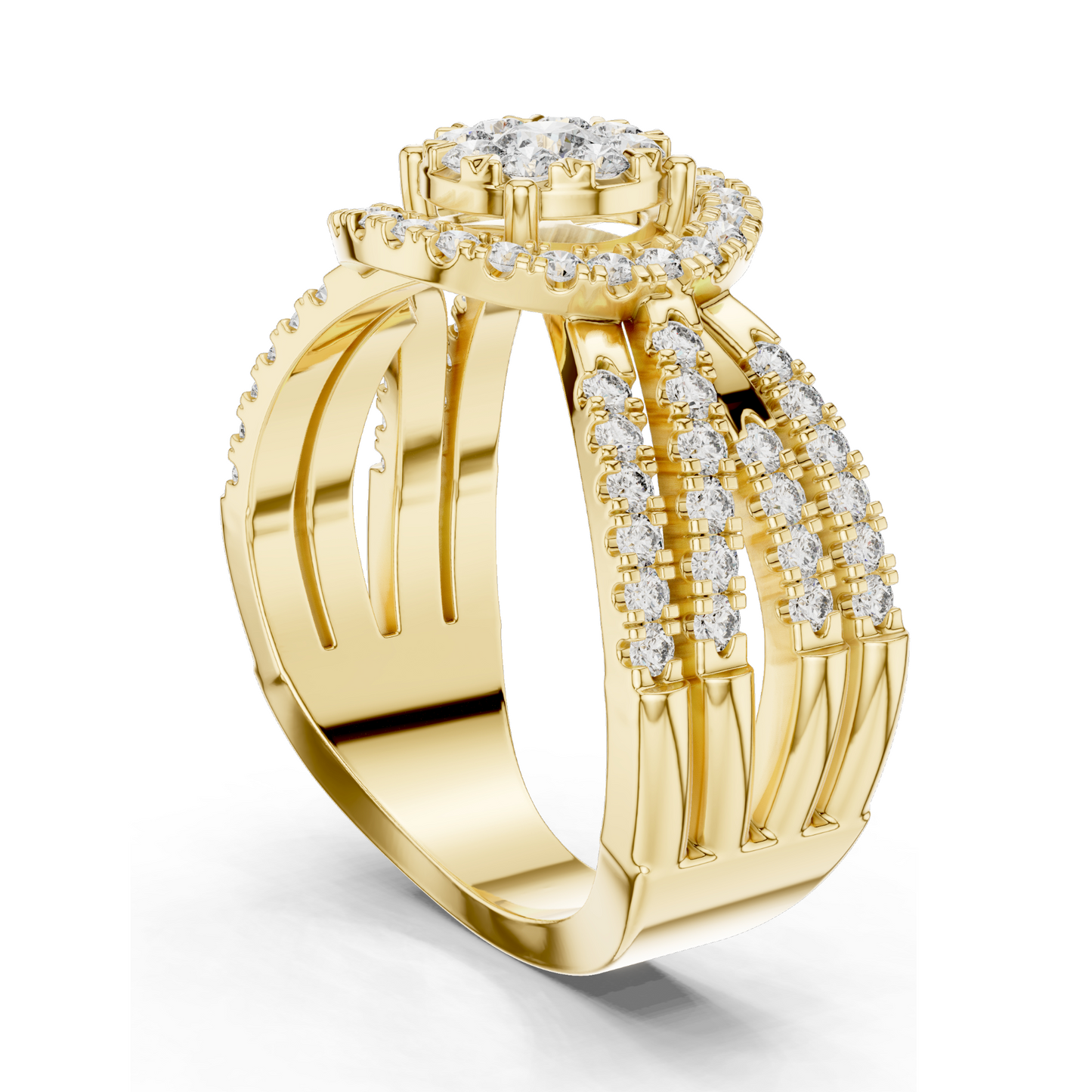 0.816 CT Lab Diamond Ladies Ring | VVS-VS EF Clarity | 18KT, 14KT, 10KT Gold & 925 Silver | Rose, Yellow, White Gold & Moissanite Options