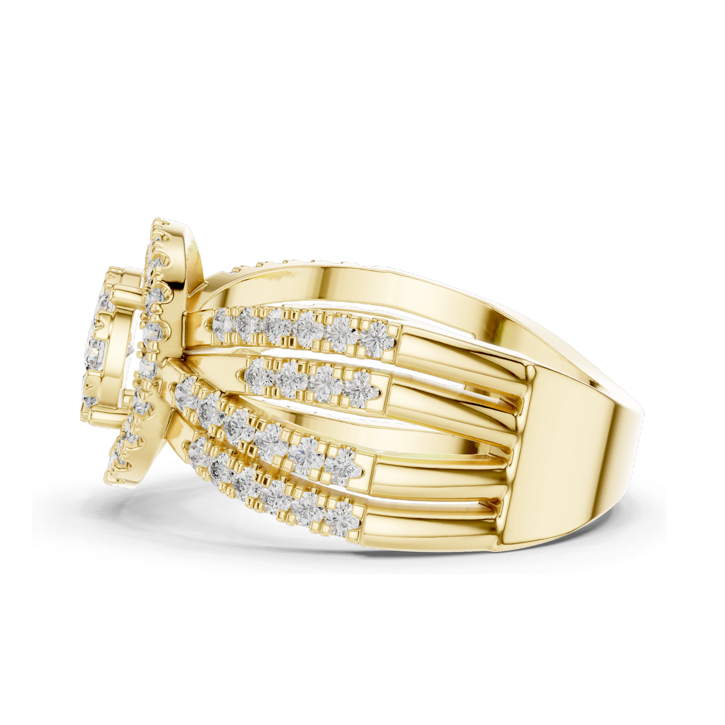 0.816 CT Lab Diamond Ladies Ring | VVS-VS EF Clarity | 18KT, 14KT, 10KT Gold & 925 Silver | Rose, Yellow, White Gold & Moissanite Options