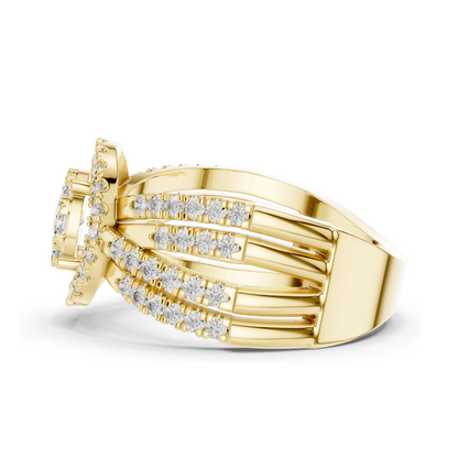 0.816 CT Lab Diamond Ladies Ring | VVS-VS EF Clarity | 18KT, 14KT, 10KT Gold & 925 Silver | Rose, Yellow, White Gold & Moissanite Options