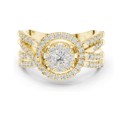 0.816 CT Lab Diamond Ladies Ring | VVS-VS EF Clarity | 18KT, 14KT, 10KT Gold & 925 Silver | Rose, Yellow, White Gold & Moissanite Options