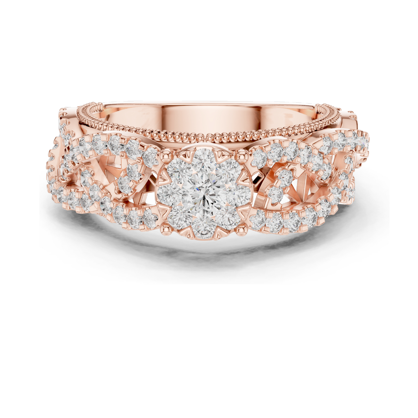 0.824 CT Lab-Grown Diamond Ring for Women | VVS-VS EF Clarity | 18KT, 14KT, 10KT Gold & 925 Silver | Rose, Yellow, White Gold & Moissanite Options