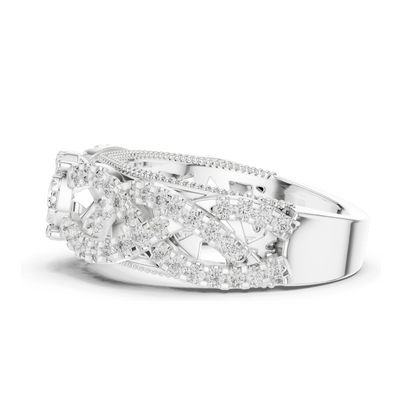 0.824 CT Lab-Grown Diamond Ring for Women | VVS-VS EF Clarity | 18KT, 14KT, 10KT Gold & 925 Silver | Rose, Yellow, White Gold & Moissanite Options