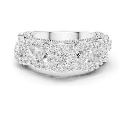 0.824 CT Lab-Grown Diamond Ring for Women | VVS-VS EF Clarity | 18KT, 14KT, 10KT Gold & 925 Silver | Rose, Yellow, White Gold & Moissanite Options