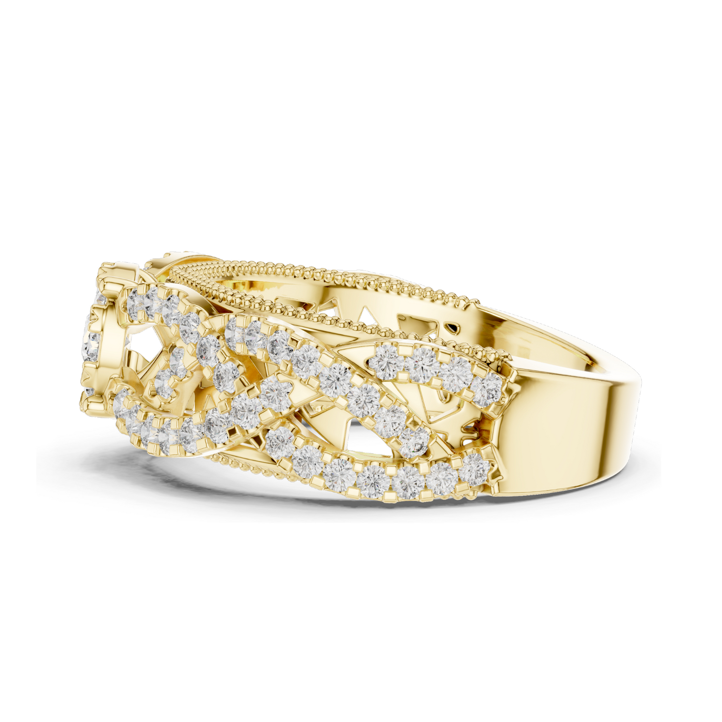 0.824 CT Lab-Grown Diamond Ring for Women | VVS-VS EF Clarity | 18KT, 14KT, 10KT Gold & 925 Silver | Rose, Yellow, White Gold & Moissanite Options