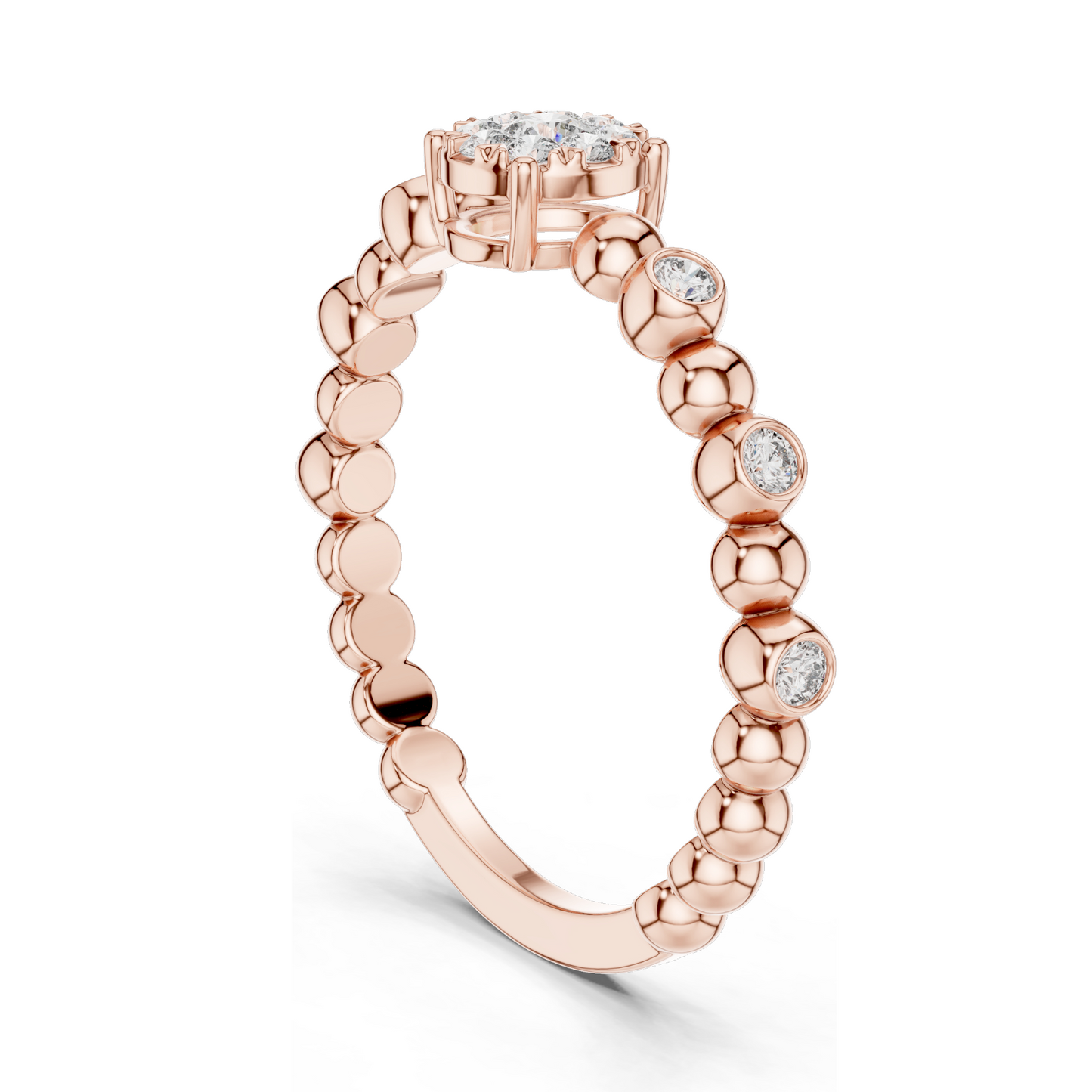0.238 CT Lab Diamond Ring for Women | VVS-VS EF Clarity | 18KT, 14KT, 10KT Gold & 925 Silver | Rose, Yellow, White Gold & Moissanite Options