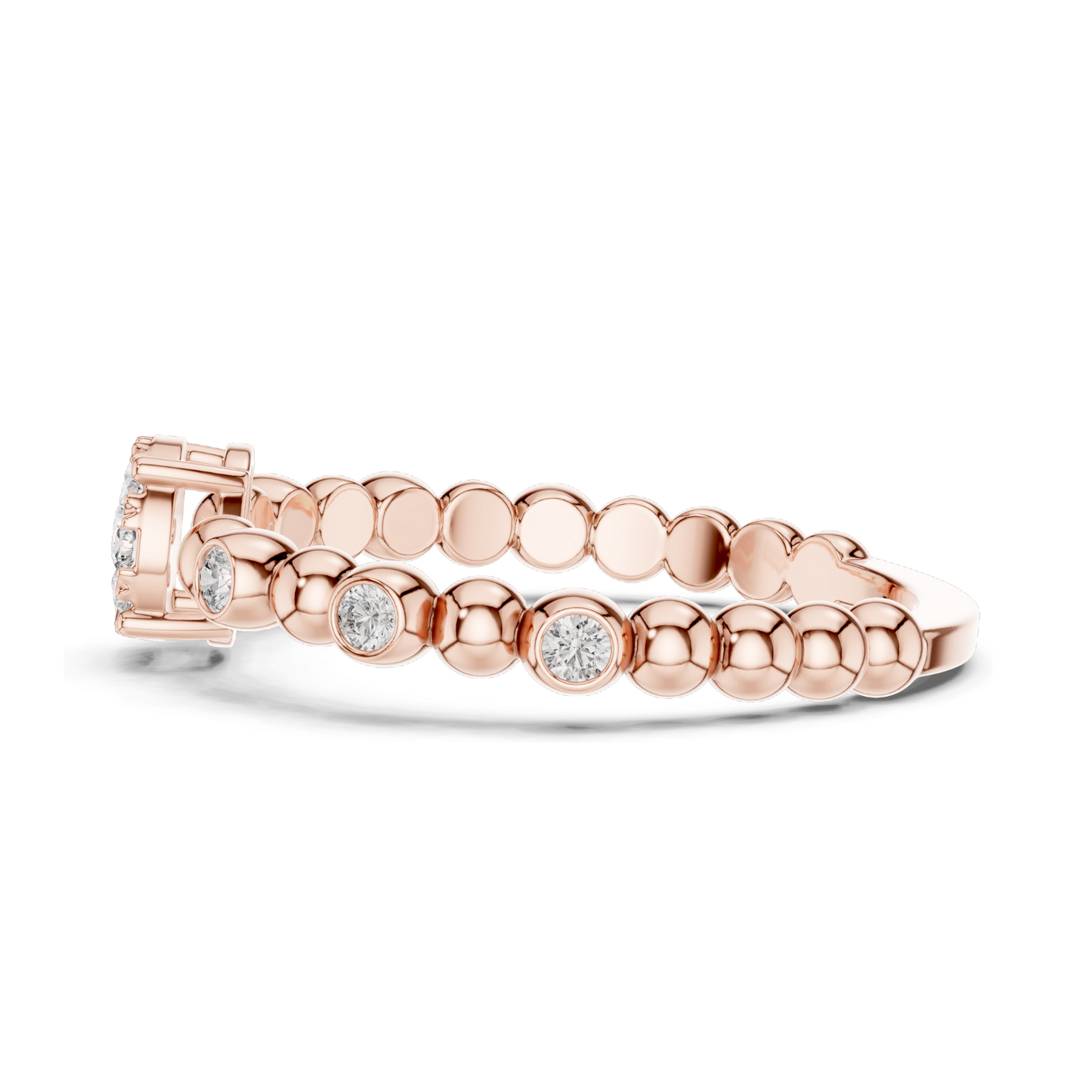 0.238 CT Lab Diamond Ring for Women | VVS-VS EF Clarity | 18KT, 14KT, 10KT Gold & 925 Silver | Rose, Yellow, White Gold & Moissanite Options