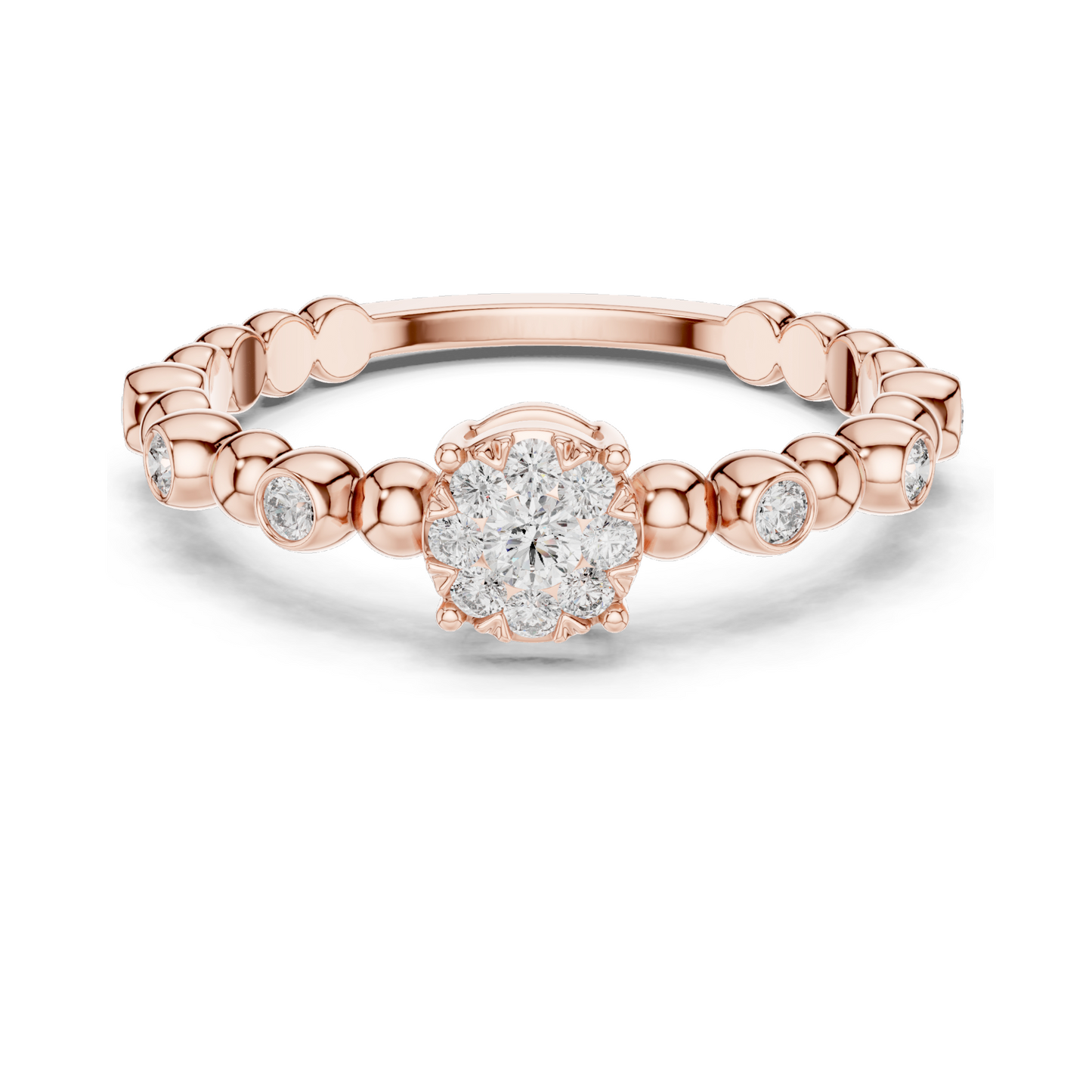 0.238 CT Lab Diamond Ring for Women | VVS-VS EF Clarity | 18KT, 14KT, 10KT Gold & 925 Silver | Rose, Yellow, White Gold & Moissanite Options