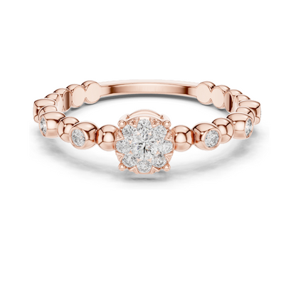 0.238 CT Lab Diamond Ring for Women | VVS-VS EF Clarity | 18KT, 14KT, 10KT Gold & 925 Silver | Rose, Yellow, White Gold & Moissanite Options