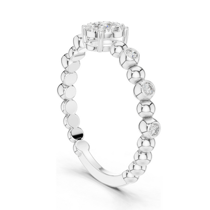 0.238 CT Lab Diamond Ring for Women | VVS-VS EF Clarity | 18KT, 14KT, 10KT Gold & 925 Silver | Rose, Yellow, White Gold & Moissanite Options