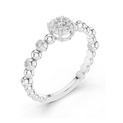 0.238 CT Lab Diamond Ring for Women | VVS-VS EF Clarity | 18KT, 14KT, 10KT Gold & 925 Silver | Rose, Yellow, White Gold & Moissanite Options