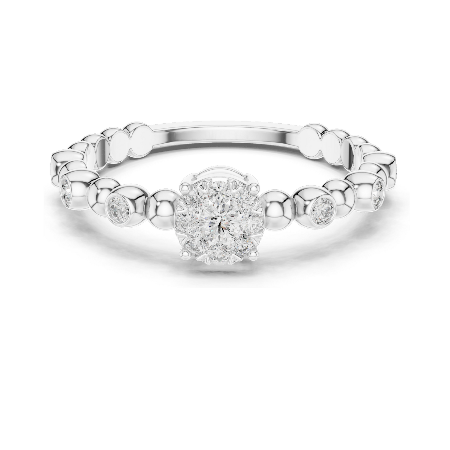 0.238 CT Lab Diamond Ring for Women | VVS-VS EF Clarity | 18KT, 14KT, 10KT Gold & 925 Silver | Rose, Yellow, White Gold & Moissanite Options