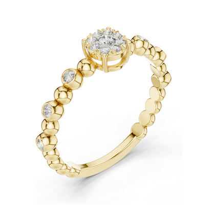 0.238 CT Lab Diamond Ring for Women | VVS-VS EF Clarity | 18KT, 14KT, 10KT Gold & 925 Silver | Rose, Yellow, White Gold & Moissanite Options