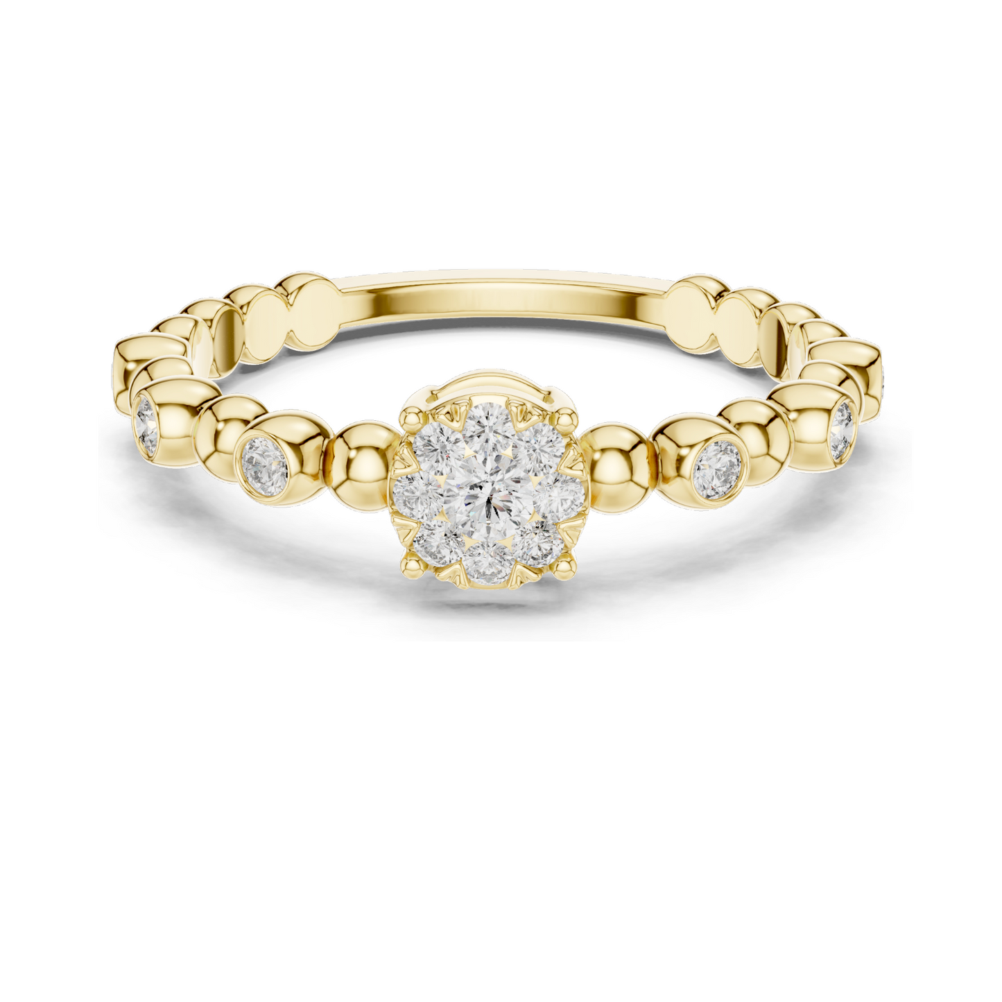 0.238 CT Lab Diamond Ring for Women | VVS-VS EF Clarity | 18KT, 14KT, 10KT Gold & 925 Silver | Rose, Yellow, White Gold & Moissanite Options