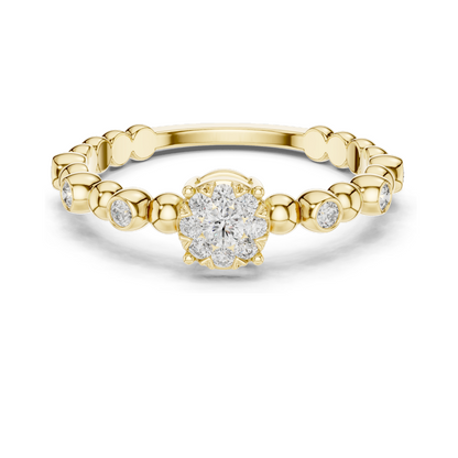 0.238 CT Lab Diamond Ring for Women | VVS-VS EF Clarity | 18KT, 14KT, 10KT Gold & 925 Silver | Rose, Yellow, White Gold & Moissanite Options